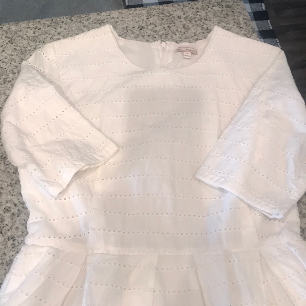 Eyelet White Dress